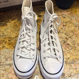 Classic White High-Top Sneakers